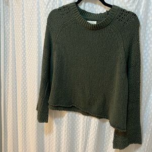 Billabong Green Crochet Detailed Lightweight Sweater